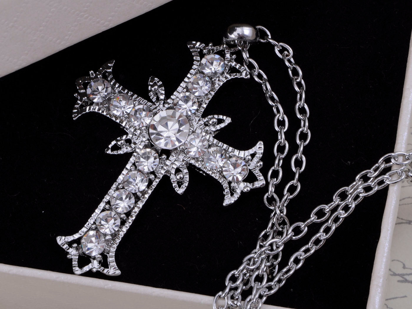 Cross Pendant Necklace Gun Chopper Black Holy Cross