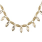 Marquise Diamond Like Embedded Sparkles Chain Necklace