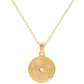 Alilang Gold Toned Stainless Steel Star Moon Sun and Heart Pendant Necklace