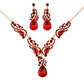 Alilang Elegant Crystal Bridal Necklace Earrings Set ¨C Rhinestone Wedding Party Costume Jewelry for Brides and Bridesmaids