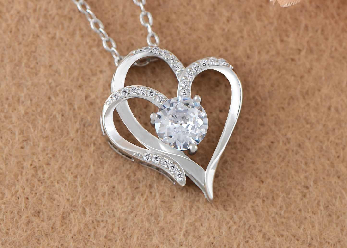 Alilang Zircon Crystal Rhinestone Jewelry Heart Pendant Necklace for Women ¨C Perfect for Wife on Wedding Anniversary, Birthday, Christmas, Valentine's, or Mother's Day