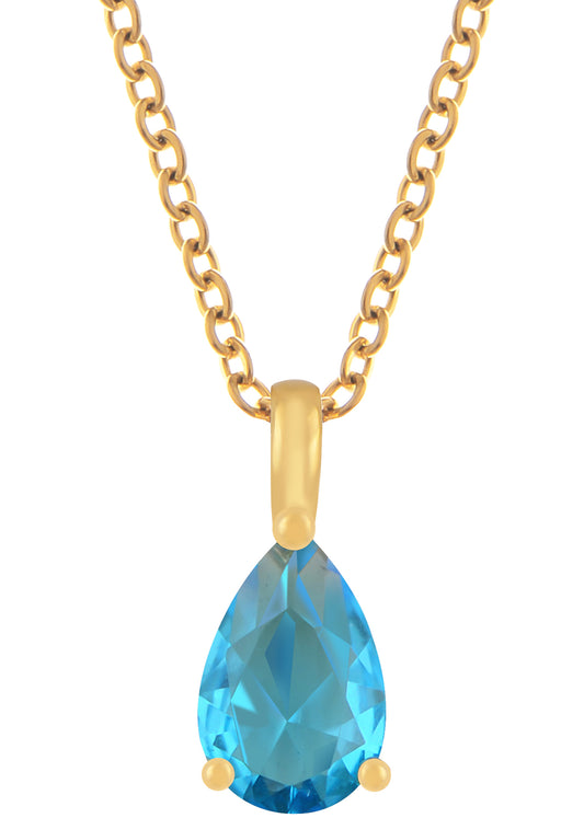 Alilang 18K Gold Plated Sparkly Cubic Zirconia Pendant Necklace for Women Wedding Bridal