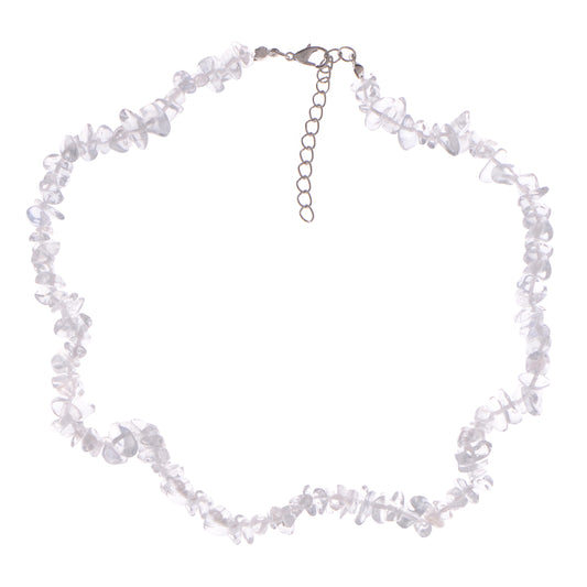 Alilang Natural Stone Irregular Gemstone Beaded Choker Necklace for Women Bohemian Crystal Jewelry