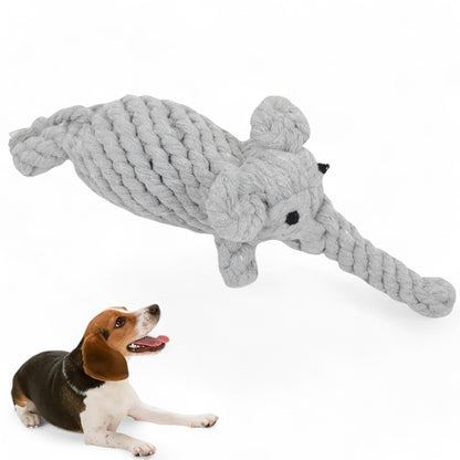 Durable Dog Rope Chew Toy for Interactive Play, Fun for Small to Medium Dogs, Elephant Design