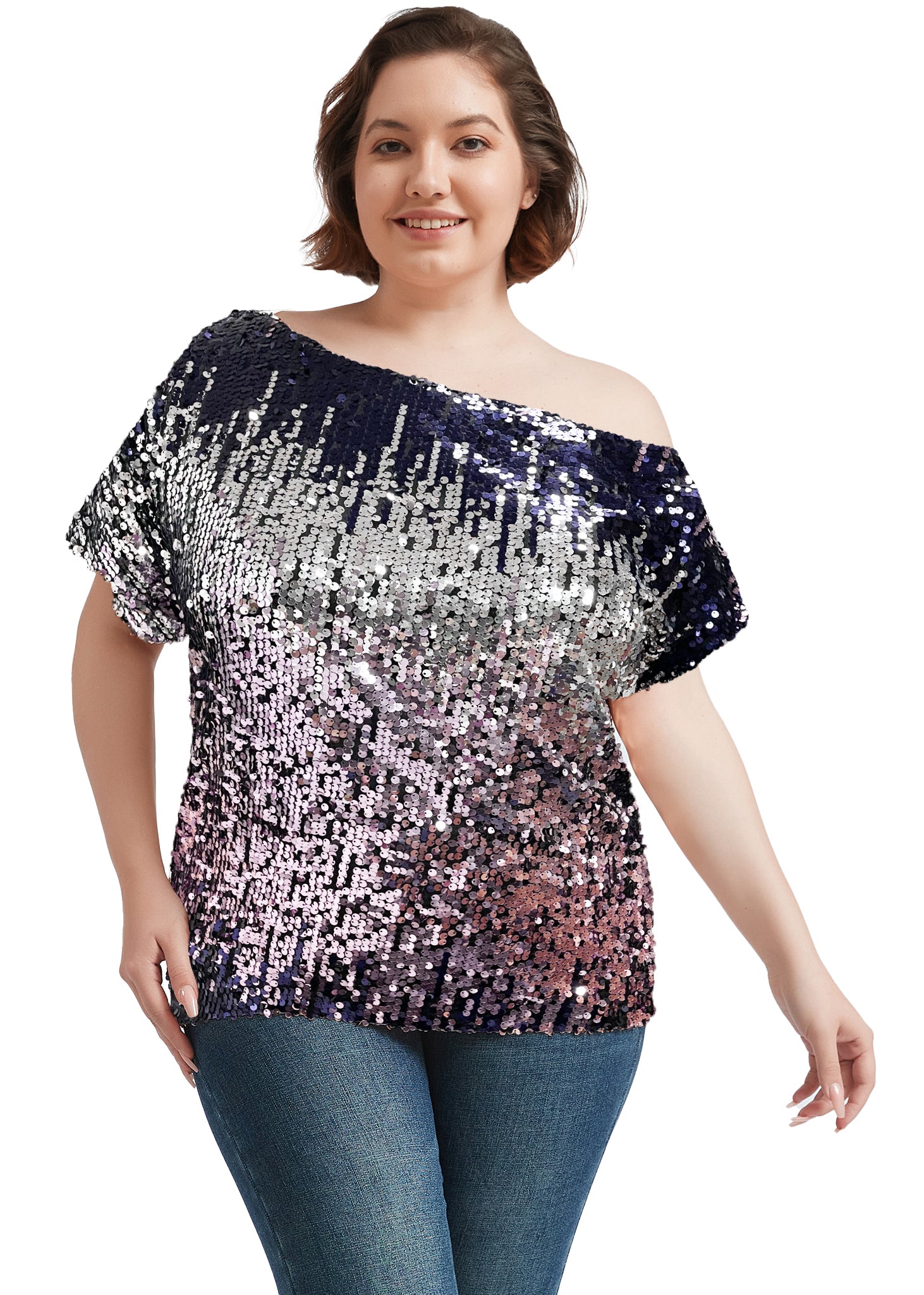 Women's plus hotsell size sequin tops