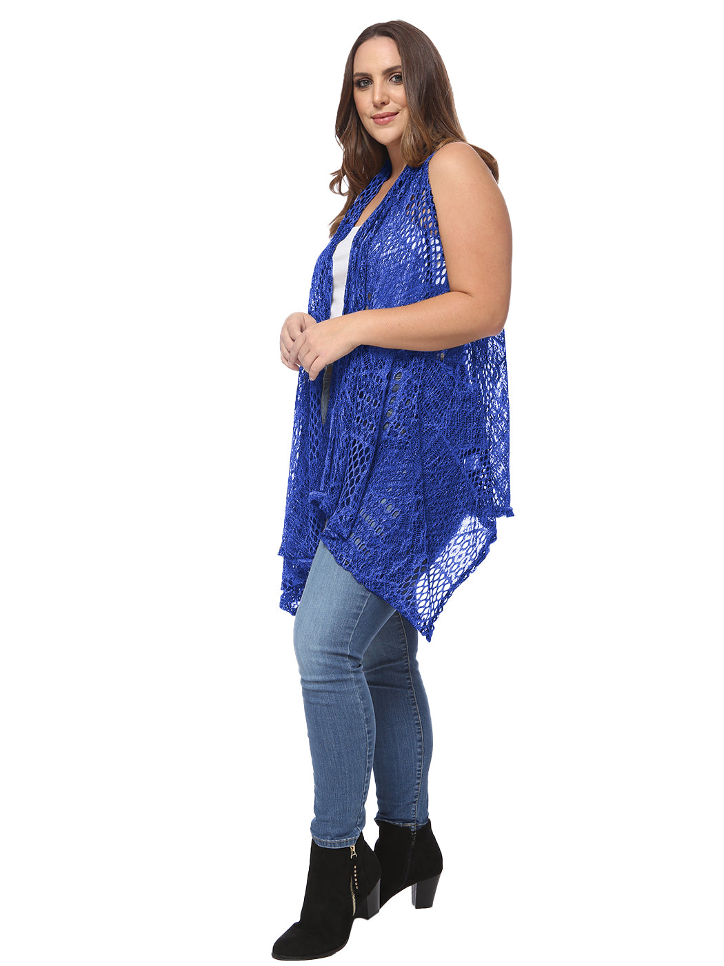 Plus Size Crochet Shawl Cardigan