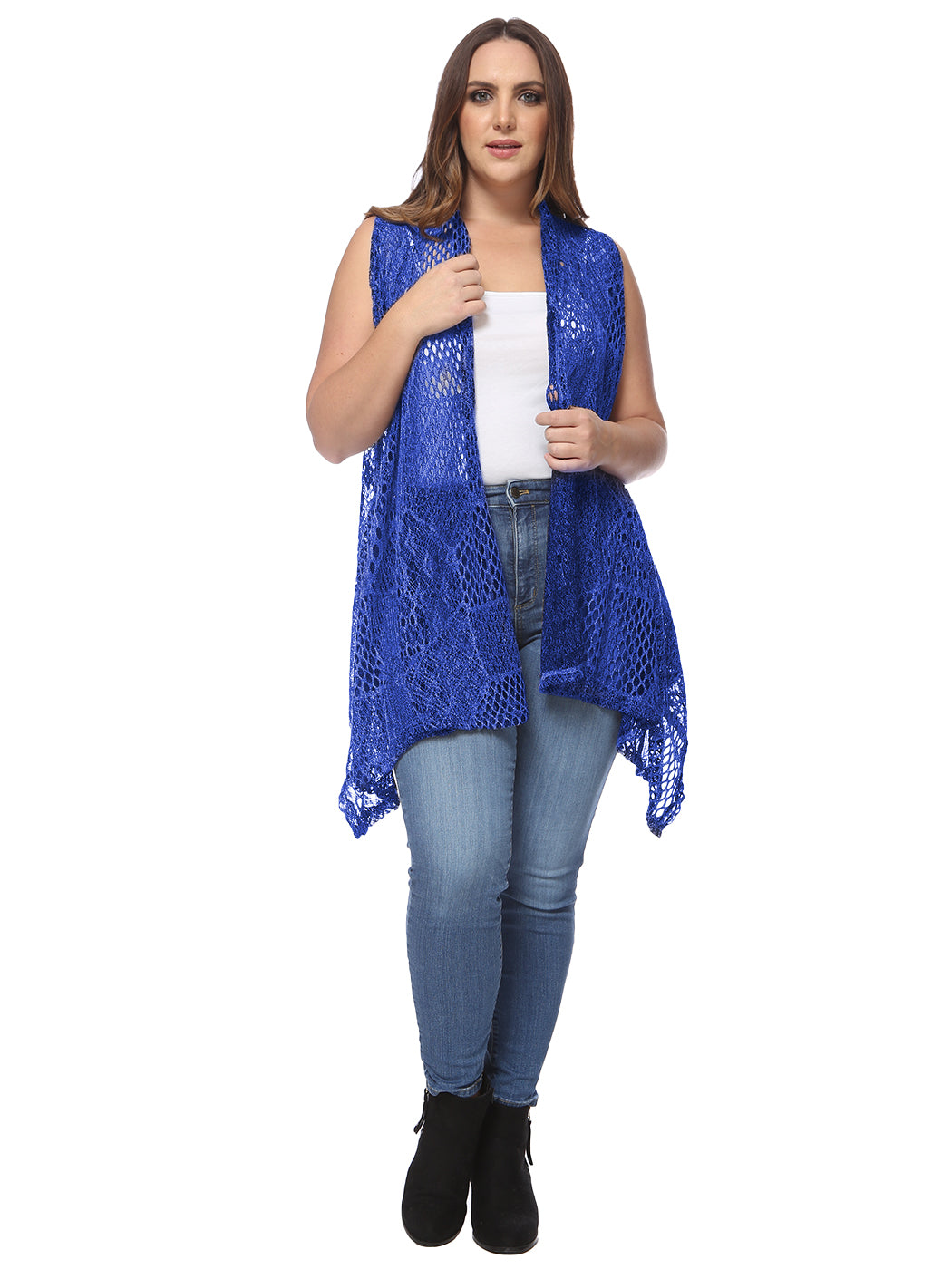 Plus Size Crochet Shawl Cardigan