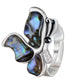 Shell Like Wing Butterfly Profile Rhine Ring