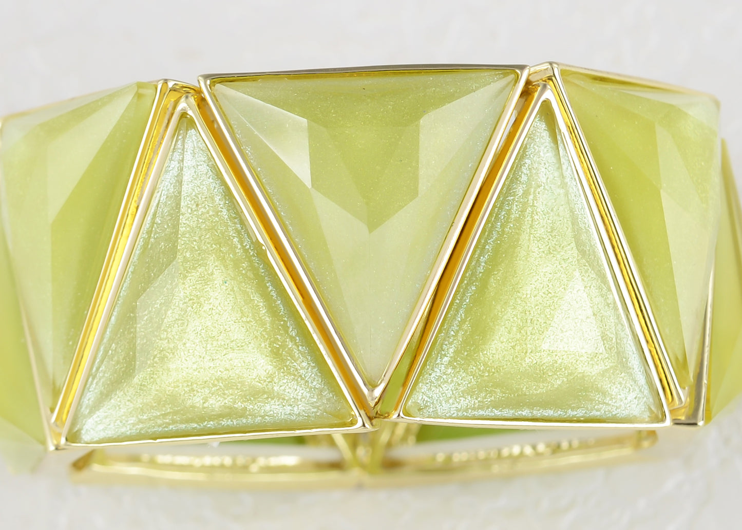 Mint Green Egyptian Pyramid Style Statement Bracelet With D Accents