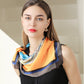 Anna-Kaci Women's Colorful Boho Patterned Satin Scarf with Abstract Print for Neck Hair or Handbag Accent