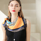 Anna-Kaci Women's Colorful Boho Patterned Satin Scarf with Abstract Print for Neck Hair or Handbag Accent