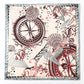 Anna-Kaci Women's Vintage-Inspired Satin Scarf with Artistic Print and Map Detail for Hair Neck or Bag Accessory