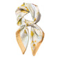 Anna-Kaci Women's Satin Square Scarf with Butterfly and Floral Print Lightweight Silky Neck Head or Bag Accessory