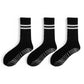 Alilang Women's 3-Pack Non-Slip Athletic Crew Socks with Striped Detail and Cushioned Support - One Size Fits Most