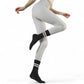 Alilang Women's 3-Pack Non-Slip Athletic Crew Socks with Striped Detail and Cushioned Support - One Size Fits Most