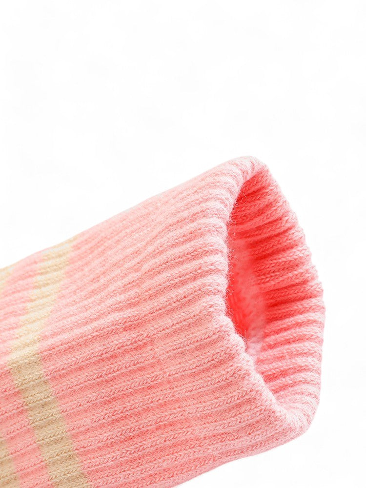 Alilang Women's 3-Pack Non-Slip Athletic Crew Socks with Striped Detail and Cushioned Support - One Size Fits Most
