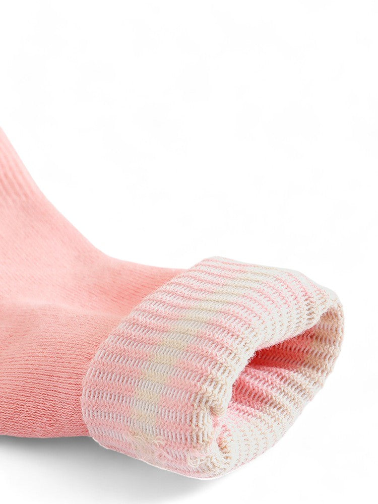 Alilang Women's 3-Pack Non-Slip Athletic Crew Socks with Striped Detail and Cushioned Support - One Size Fits Most