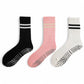 Alilang Women's 3-Pack Non-Slip Athletic Crew Socks with Striped Detail and Cushioned Support - One Size Fits Most