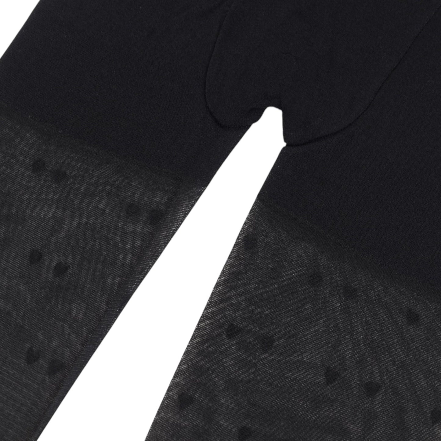 Anna-Kaci Sheer Heart Pattern Tights with Delicate Allover Embroidery