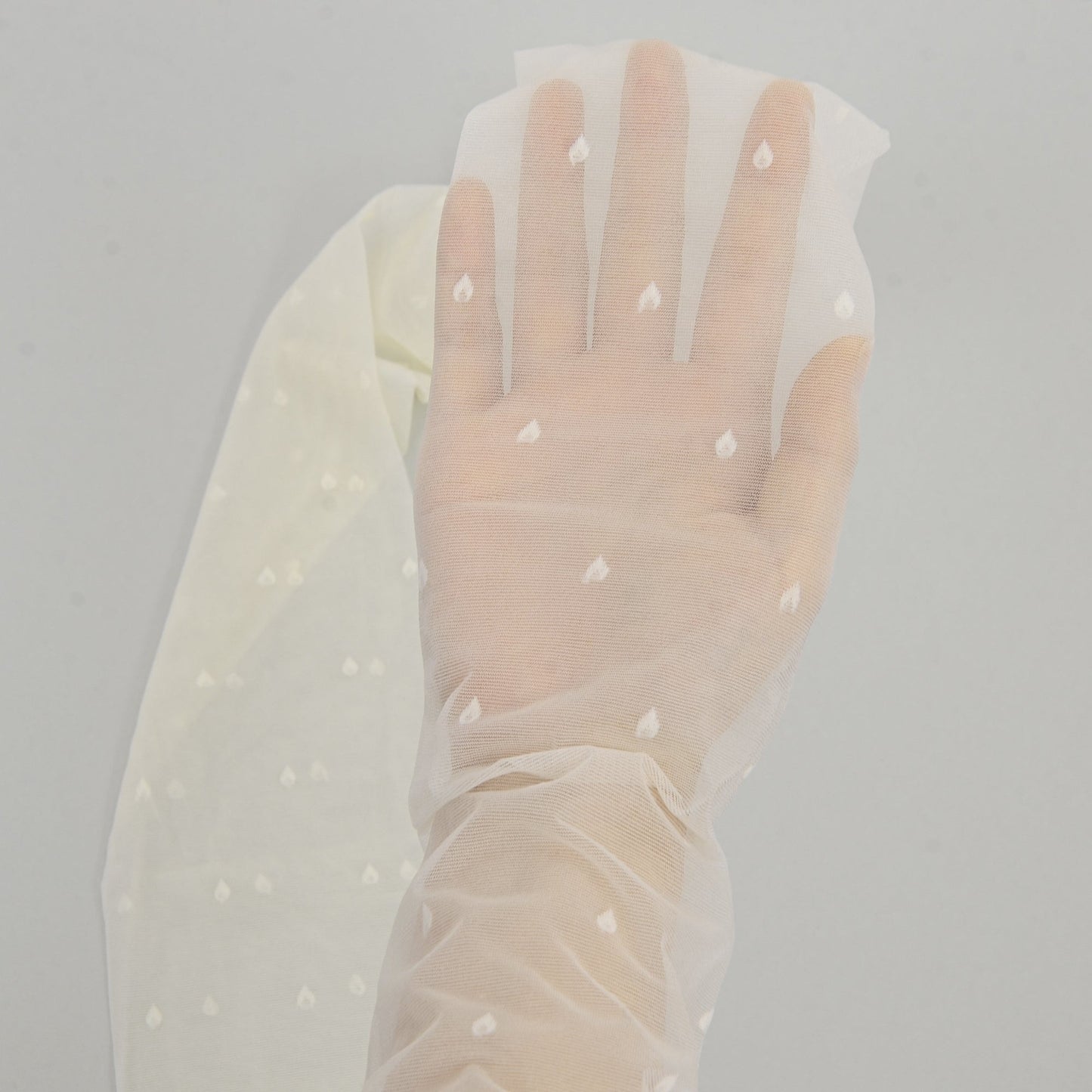 Anna-Kaci Sheer Heart Pattern Tights with Delicate Allover Embroidery