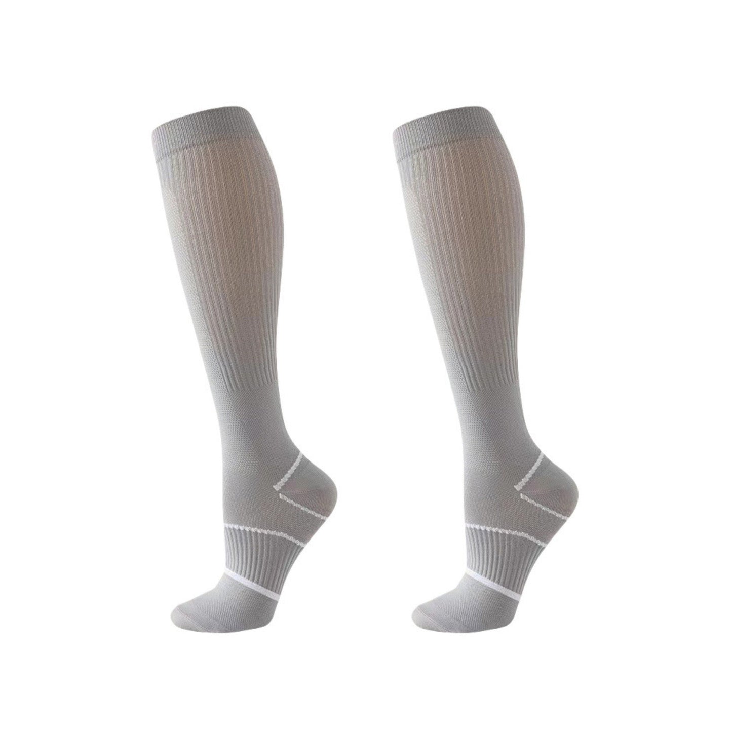 Anna-Kaci Women's Knee High Compression Socks with Arch Support and Stretch Fit for Running and Recovery 2-Pack