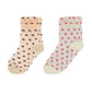 Anna-Kaci Women's Sheer Crew Socks with Flocked Heart Pattern and Reinforced Toe and Heel 2-Pack
