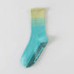 Anna-Kaci 2 Pairs Gradient Ribbed Crew Socks with Non-Slip Grip Bottom for Indoor or Studio Use