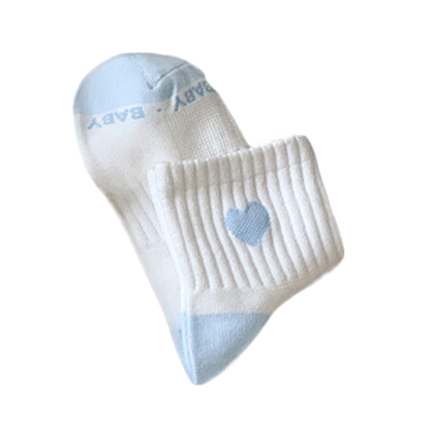 Anna-Kaci Women's Ribbed Ankle Socks with Contrast Toe and Heart Detail for Everyday Casual Wear