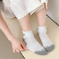 Anna-Kaci Women's Ribbed Ankle Socks with Contrast Toe and Heart Detail for Everyday Casual Wear