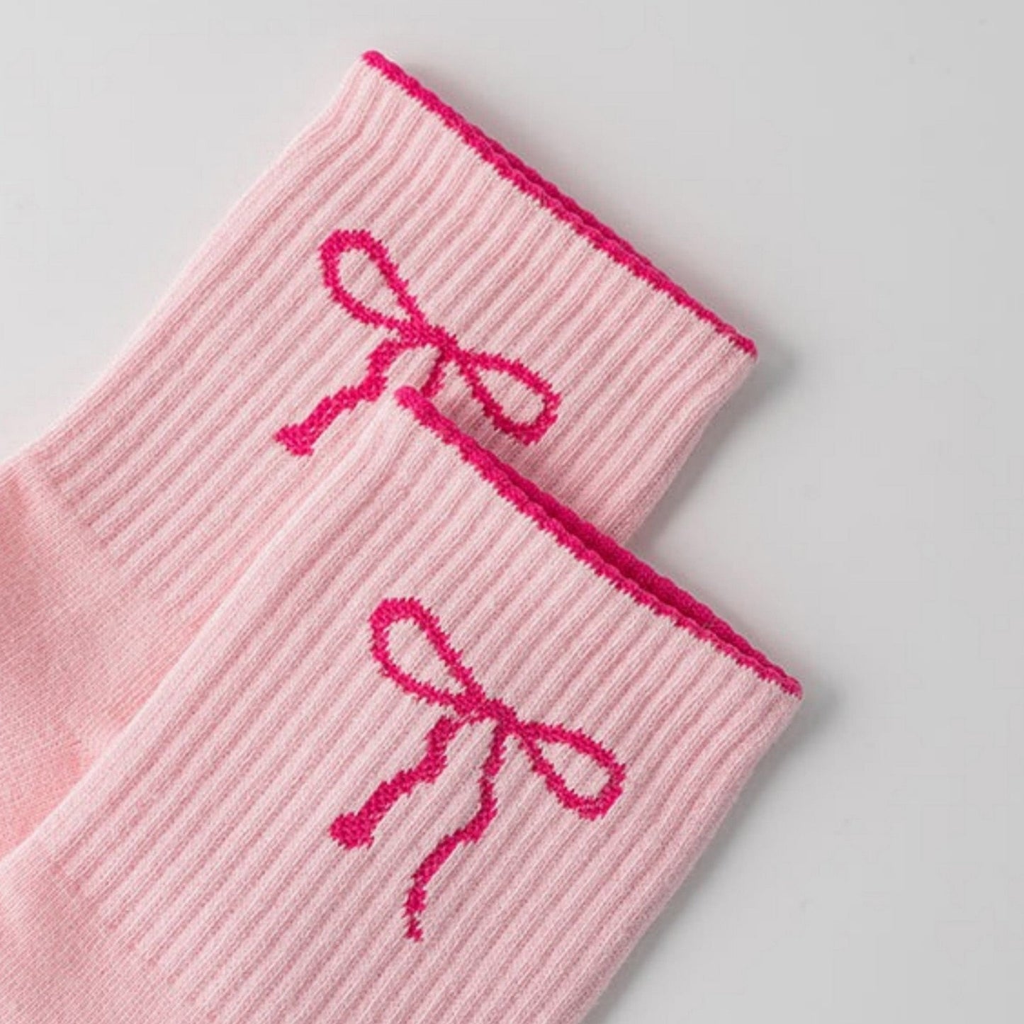 Anna-Kaci Women's 2-Pack Non-Slip Grip Socks with Bow Embroidery and Anti-Skid Dot Soles