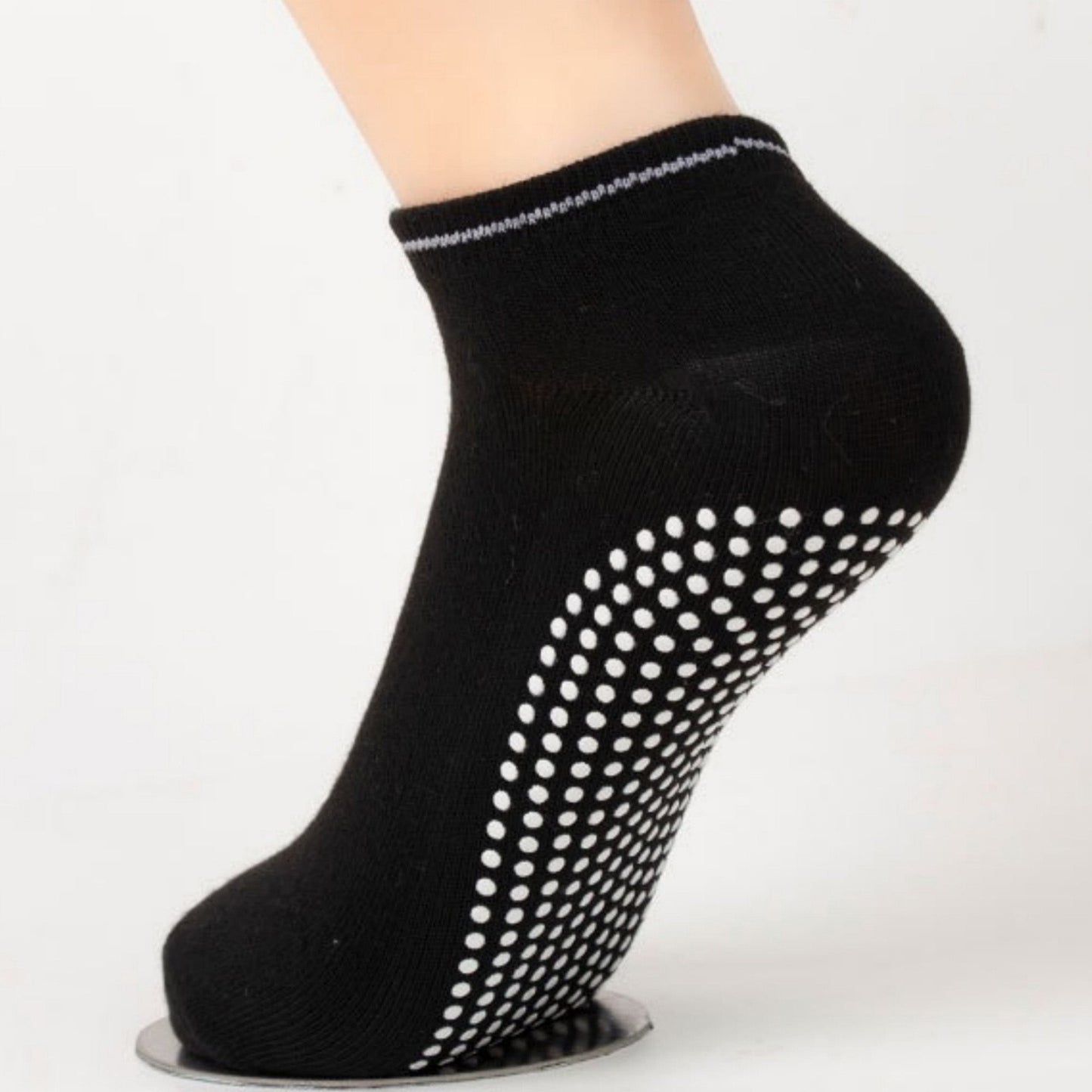 Anna-Kaci Women's 5-Pack Ankle Grip Socks with Non-Slip Soles for Everyday Indoor Comfort