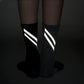 Anna-Kaci Women¡¯s Performance Crew Socks with Non-Slip Grip Soles and Reflective Stripe Accents for Athletic Training