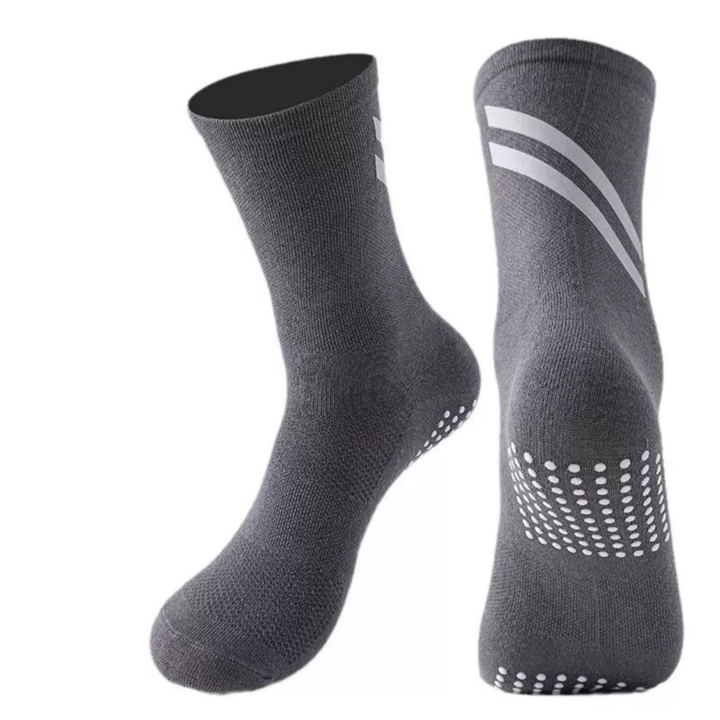 Anna-Kaci Women¡¯s Performance Crew Socks with Non-Slip Grip Soles and Reflective Stripe Accents for Athletic Training
