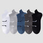 Anna-Kaci Men's Cushioned Low Cut Grip Socks 5-Pack with Arch Support and Breathable Mesh Panels