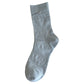 Anna-Kaci 2 Pairs Women's Eyelet Knit Socks with Faux Leather Bow Detail and Mid-Calf Fit