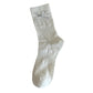 Anna-Kaci 2 Pairs Women's Eyelet Knit Socks with Faux Leather Bow Detail and Mid-Calf Fit