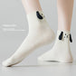 Anna-Kaci 2 Pairs Ribbed Ankle Socks with 3D Puppy Ear Detail and Embroidered Dog Face for Fun Everyday Style