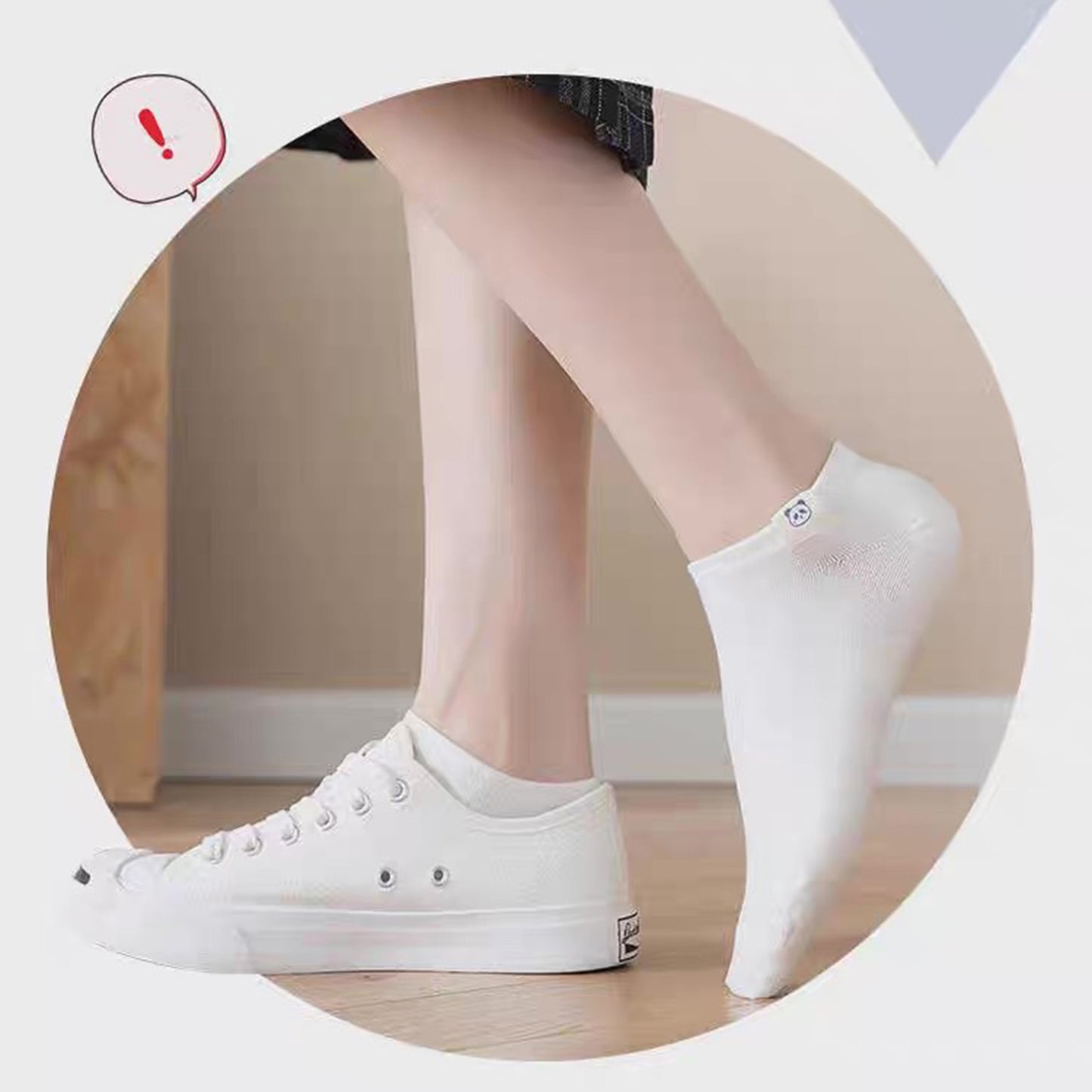 Anna-Kaci Women's 5 Pairs Women's Ankle Socks Soft Cotton Stretch Fabric with Cute Cartoon Animal Tags Comfortable Everyday Low-Cut Design