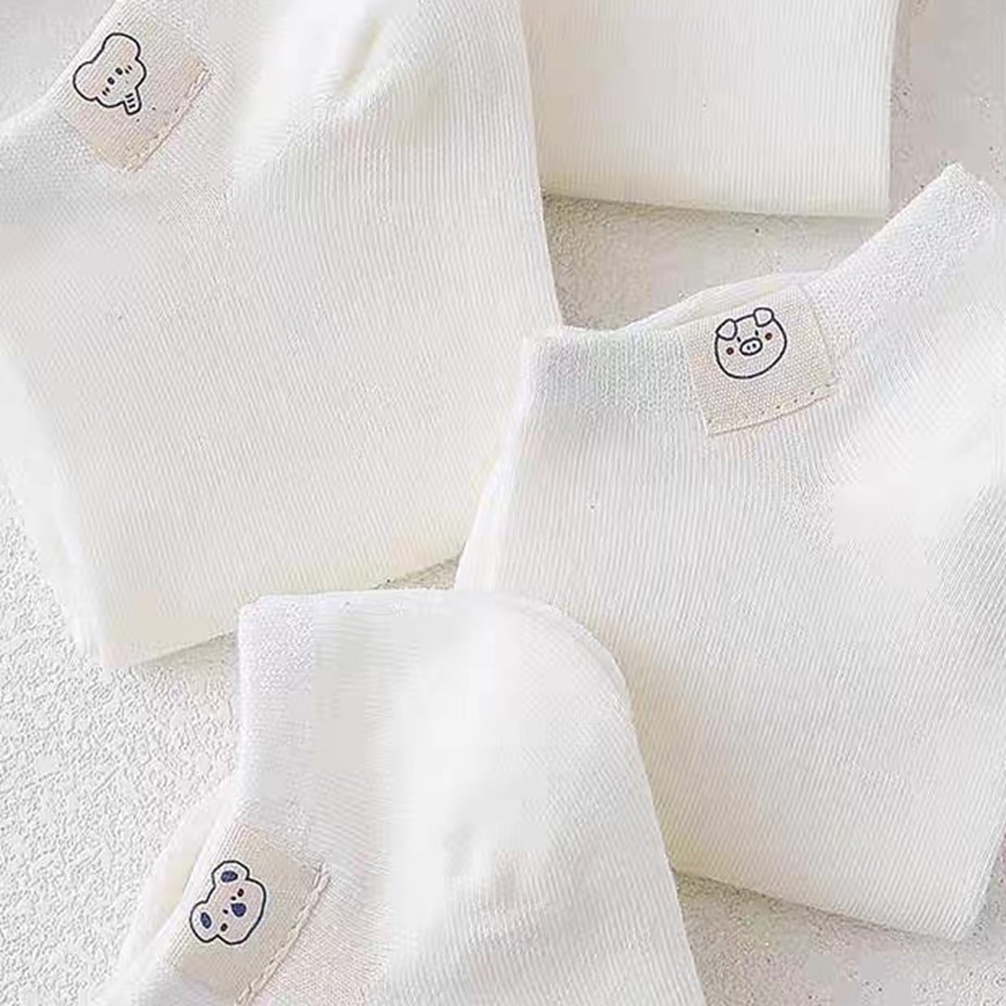 Anna-Kaci Women's 5 Pairs Women's Ankle Socks Soft Cotton Stretch Fabric with Cute Cartoon Animal Tags Comfortable Everyday Low-Cut Design