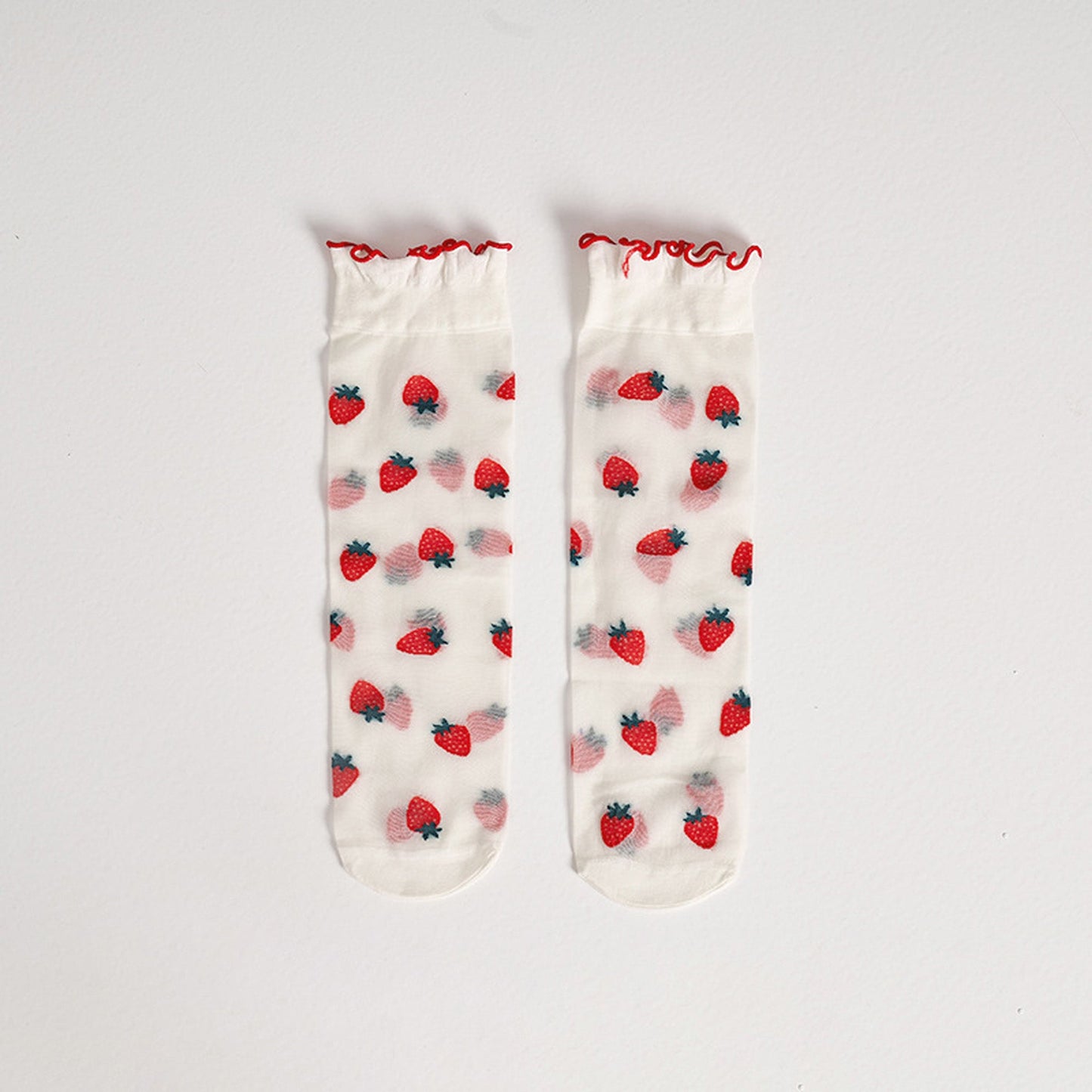 Anna-Kaci Women's Sheer Floral Patterned Ankle Socks with Ruffle Cuff 6pk