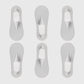 Anna-Kaci Women's Invisible Non-Slip No-Show Socks 6pk