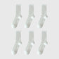 Anna-Kaci Sheer Ruffle-Trimmed Ankle Socks 6pk