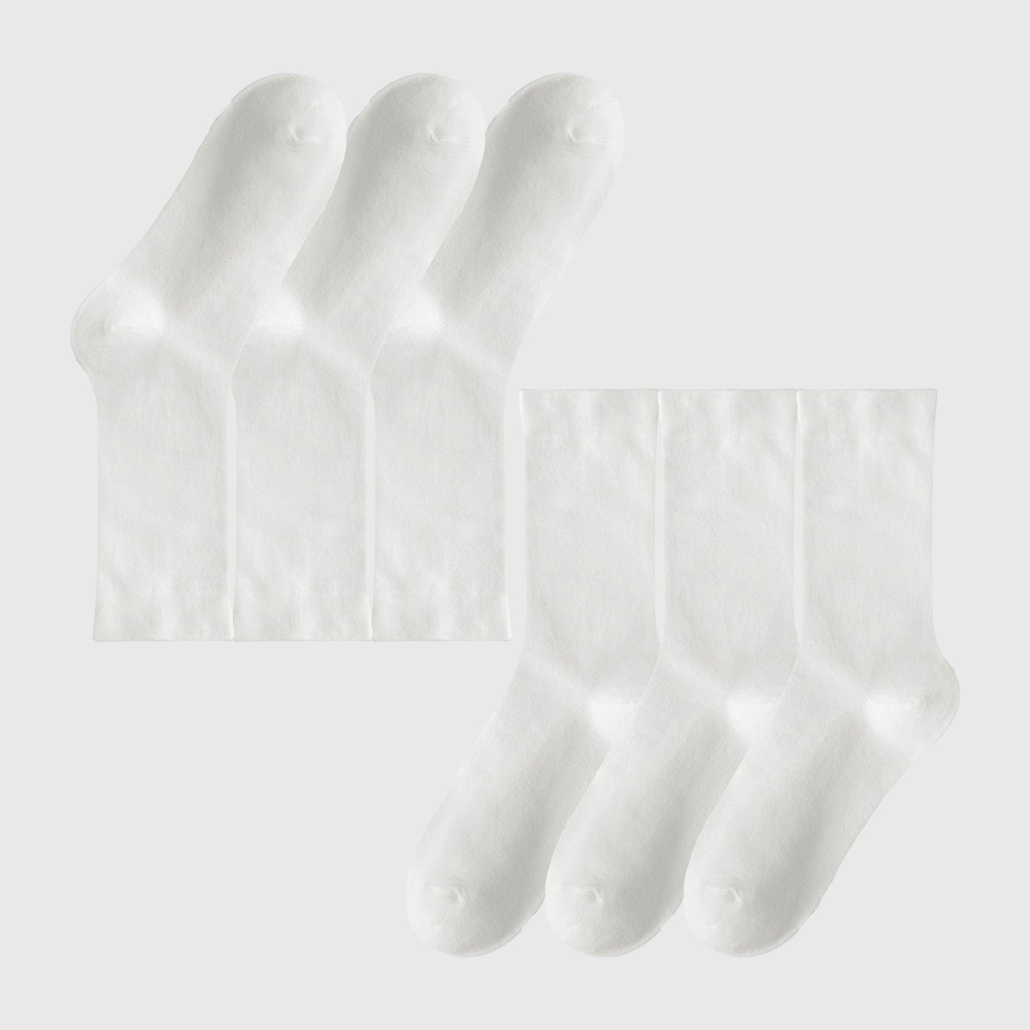 Anna-Kaci Women's Soft White Slouchy Ankle Socks 6pk