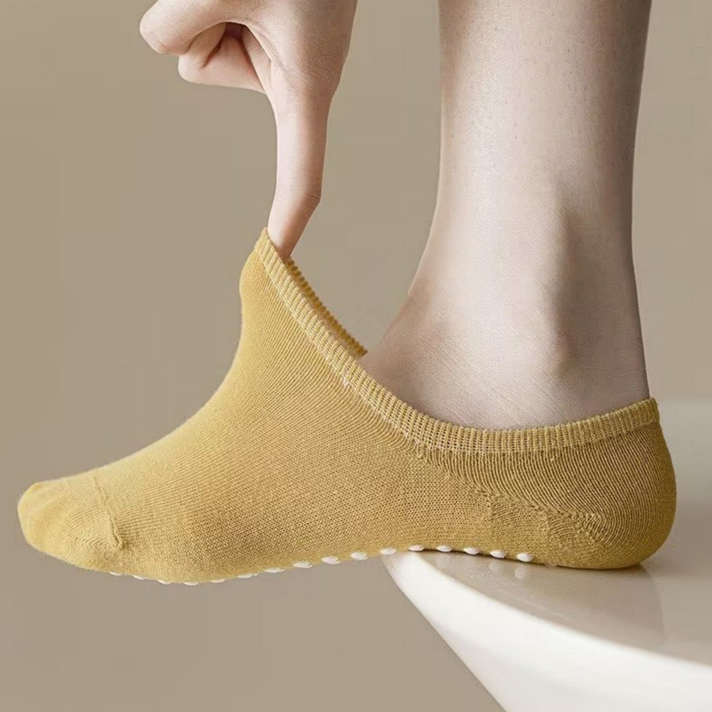 Anna-Kaci Women's 3-Pack Ballet Cut Grip Socks with Non-Slip Flower Sole Design for Pilates and Indoor Movement