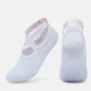 Anna-Kaci Women's 2-Pack Ballet Style Grip Socks with Crisscross Elastic Straps and Non-Slip Soles for Yoga or Pilates