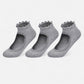 Anna-Kaci Women's 3-Pack Non-Slip Ballet Cut Ankle Socks with Ruffled Trim and Grip Soles for Yoga or Daily Wear