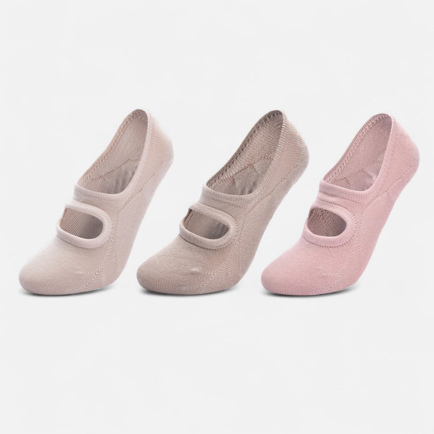 Anna-Kaci Women's 3-Pack Mary Jane Style Low Cut Non-Slip Grip Socks for Pilates Yoga and Everyday Comfort