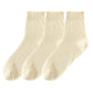 Anna-Kaci 3 Pairs Women's Ruffle Trim Crew Socks Soft Cotton Knit Lightweight Ribbed Texture with Scalloped Edge for Everyday Wear