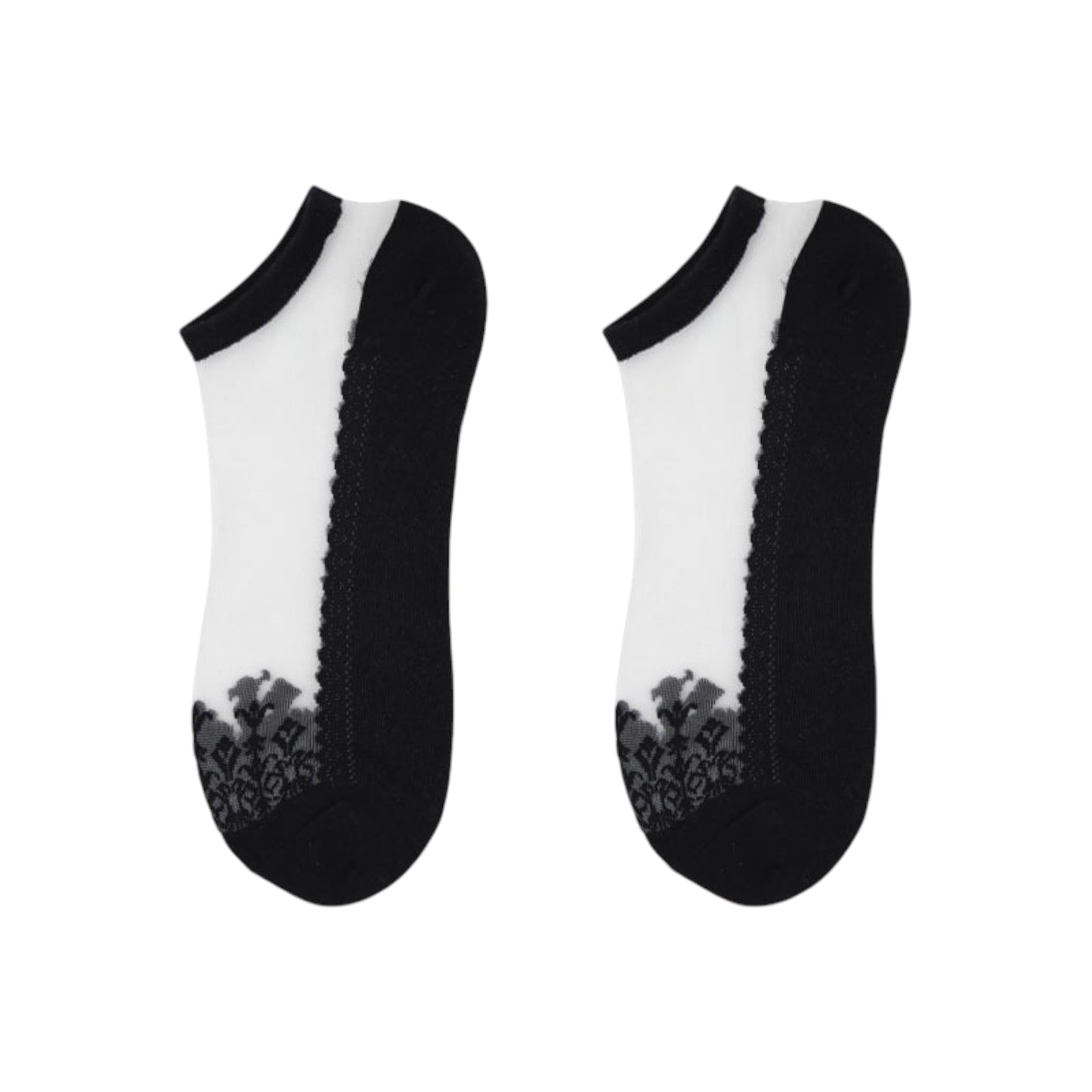 Anna-Kaci 6 Pairs Women's Sheer Mesh Ankle Socks with Soft Knit Sole and Delicate Lace Trim Lightweight Breathable Low-Cut Design