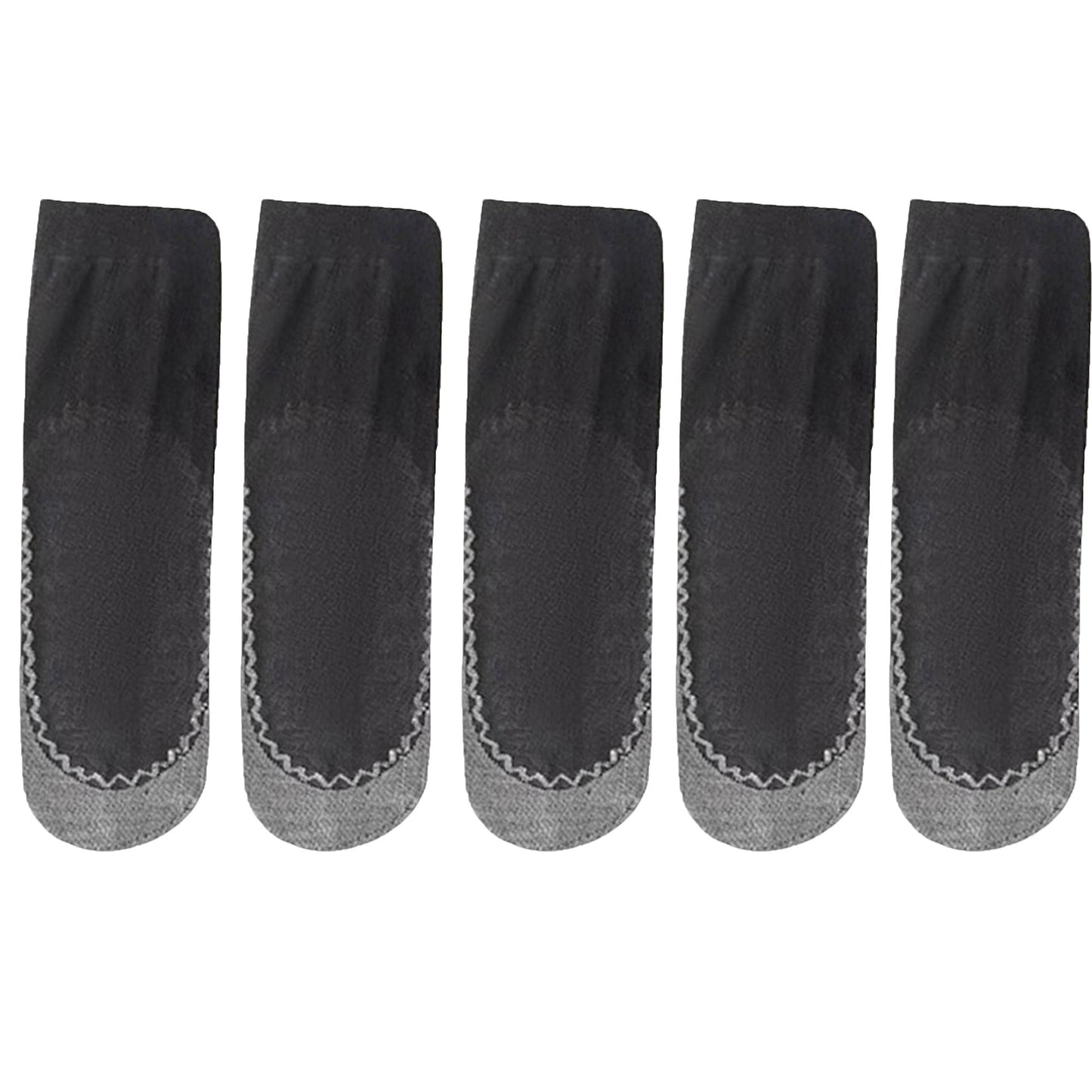 Anna-Kaci Women's 5-Pack Sheer No Show Liner Socks with Non-Slip Heel Grip Lightweight Invisible Design